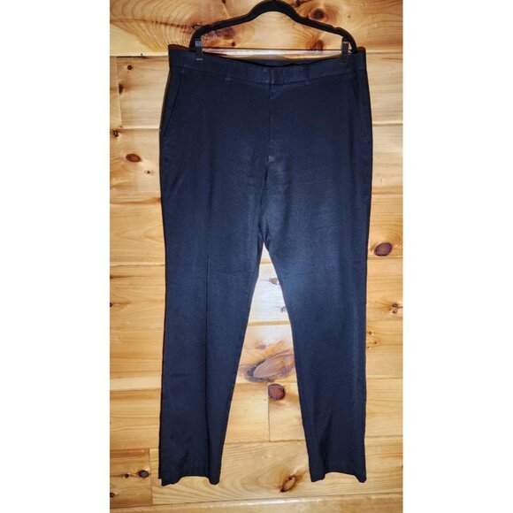 Oobe Men’s Dress Pants Black Straight Leg Flat Front Pockets Size38X34 - Picture 4 of 5